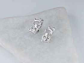 Серьги из серебра с бриллиантами э0601сг04210518