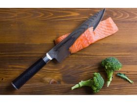 Набор из 3 кухонных ножей Samura DAMASCUS в подарочной коробке - "Поварская тройка", сталь VG-10/дамаск, рукоять G10, SD-0220