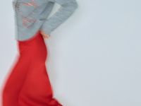 Сатиновая юбка макси, Красный