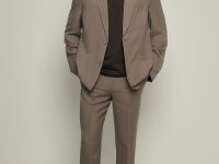 Однобортный пиджак с добавлением льна