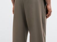 Широкие брюки со складками, Бежевый