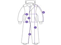 Комбинезон текстильный с полиуретановым покрытием для девочек
