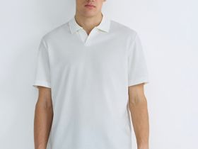 Поло из шелковистого пике, Белый