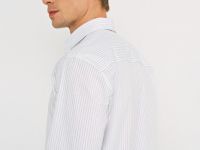Рубашка из поплина в полоску, Белый