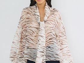 Блузка из лиоцелла с бантом-завязкой, Белый