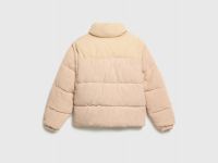 Вельветовая утеплённая куртка для девочек, Бежевый
