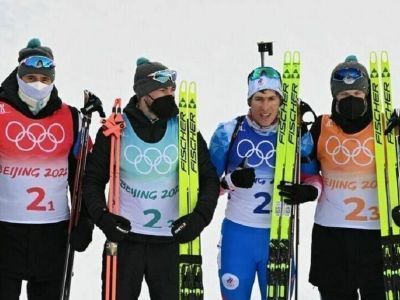 Российские биатлонисты завоевали бронзу Олимпиады в эстафете