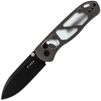 Складной нож Kizer Drop Bear, сталь Nitro-V, компактный EDC, рукоять акрил, темно-серый