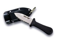 Нож с фиксированным клинком Cold Steel Super Edge, сталь AUS-8A, рукоять Kray-Ex, черный