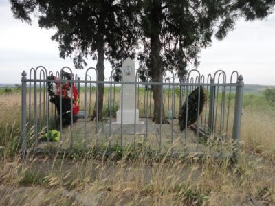 Могила В.С. Бороздина (1916 - 1943), летчика, погибшего в бою с фашистскими захватчиками