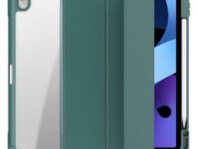 Чехол-книжка Mutural Folio Case для Apple iPad mini 6/mini 7 (полиуретан с подставкой) (темно-зеленый)