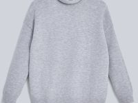 Джемпер свободного кроя с воротником-стойкой