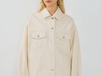 Объёмный жакет с бахромой, Бежевый