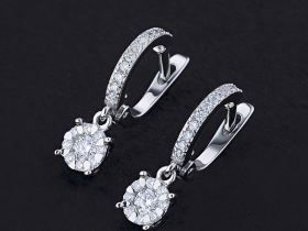 Серьги из белого золота э4712сг06191300