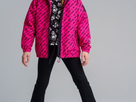 Куртка текстильная с полиуретановым покрытием для девочек (ветровка)