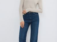 Джинсы клёш с высокой посадкой, Синий