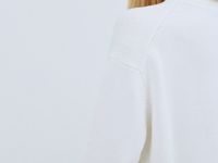 Вязаный джемпер из хлопка, Белый