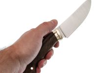 Нож Кайман, сталь VG-10, классический охотничий нож, рукоять орех