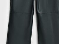 Прямые брюки из искусственной кожи, Черный