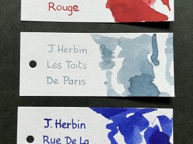 Чернила Herbin в банке 10 мл, Цвета Парижа Rue De La Verrerie Синий