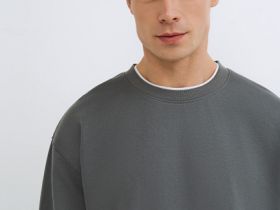 Свитшот с имитацией футболки, Серый