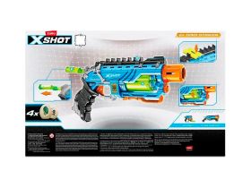 4878 Игровой набор ZURU X-Shot DINO ATTACK: Дино Страйкер ДУО (2 бластера, 4 мишени, 24 снаряда)