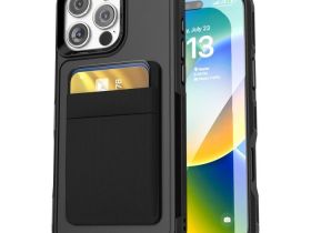 Чехол-накладка HDCI MagSafe Card Holder для iPhone 16 Pro искусственная кожа (черный)