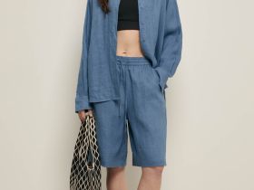 Шорты изо льна на резинке