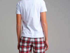 Комплект для девочек: фуфайка трикотажная (футболка), шорты текстильные