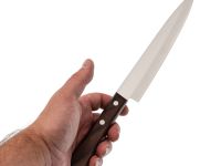 Кухонный нож для тонкой нарезки, Special Offer, Kanetsugu, 2006, сталь AUS-8/SUS410, в картонной коробке