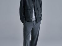 Широкие брюки с шерстью, Серый