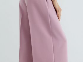 Широкие брюки из поливискозы, Розовый