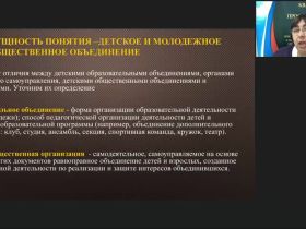 Вебинар "Педагогическое сопровождение деятельности детских общественных объединений"