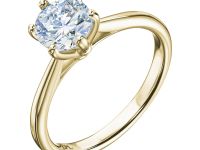 Кольцо из желтого золота с бриллиантом э0301кц07220863