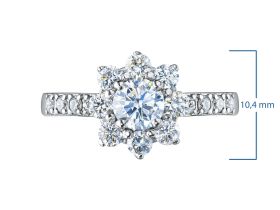 Классическое кольцо из белого золота э4712кц03160700_white