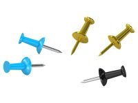 Кнопки силовые Berlingo 50 шт., цветные, ПВХ упак., европодвес, голубой+золотой