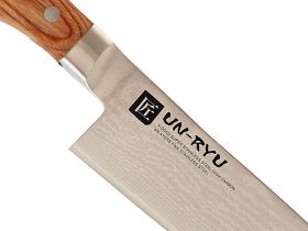 Нож кухонный Гюито Shimomura 210 мм, сталь VG-10 33 слоя, рукоять pakka wood