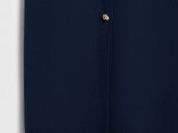 Вязаное платье с V-вырезом, Синий