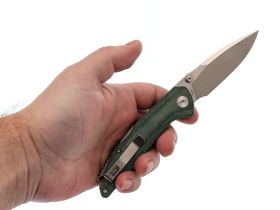 Складной нож Trivisa Arae-04G, сталь 14C28N, рукоять микарта