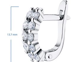 Серьги из белого золота с бриллиантами э4701сг10175900