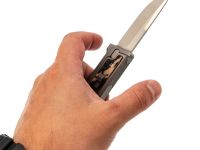 Складной нож Reate EXO-M, сталь Elmax, рукоять черно-зеленая микарта