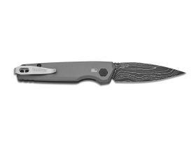 Автоматический нож Kershaw Launch 18, сталь Damascus, рукоять алюминий, серый