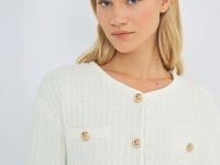 Кардиган с коротким рукавом, Белый