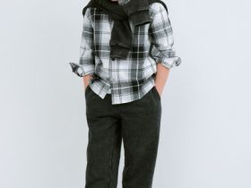 Рубашка из фланели для мальчиков, Черный