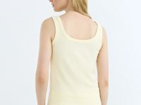 Базовая майка в рубчик, Желтый