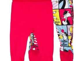 Ползунки детские трикотажные для девочек, 2 шт в комплекте