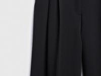 Широкие брюки со складками, Черный
