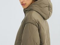 Удлинённая куртка с капюшоном, Желтый