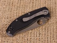 Складной нож Spyderco Tenacious, сталь 8Cr13MOV Satin Plain, рукоять стеклотекстолит G10, чёрный