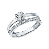 Серебряное кольцо с фианитами
